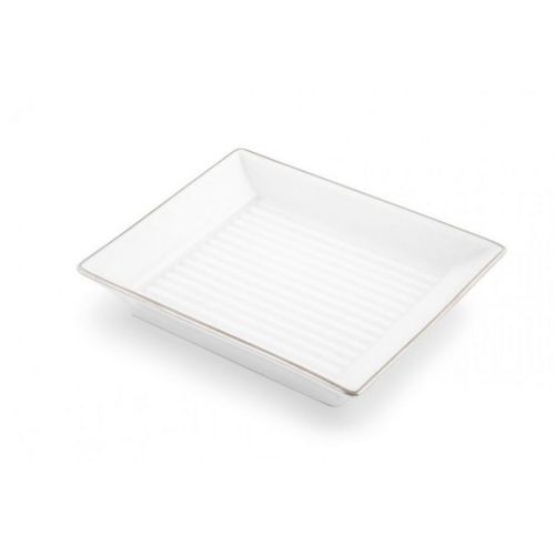 Saboneteira metálica - RECTANGLE: PLATINUM TRIM - Klomfar GmbH - em porcelana