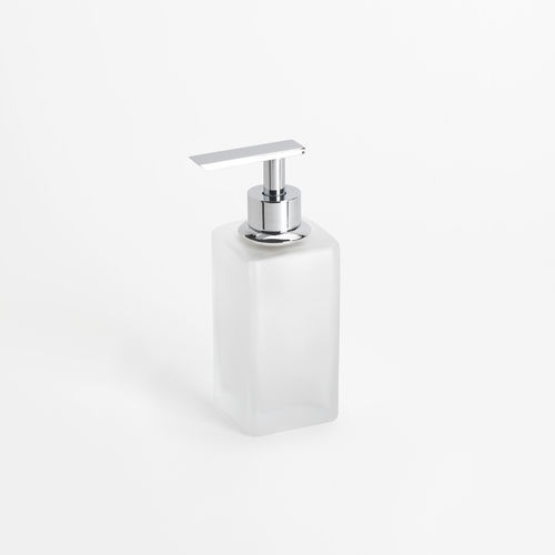 Dispensador de sabonete para hotel - BIG SPENDER JUNIOR GLASS: CHROME - Klomfar GmbH - para estabelecimento público / da linha residencial / de instalação livre