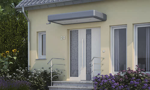 Cobertura para entrada - KV 350 - Kompo Therm - em alumínio / com cobertura em alumínio / plana