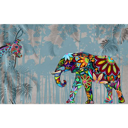 Papel de parede contemporâneo - COLORING - Neodko - em tecido não tecido / com natureza / floral