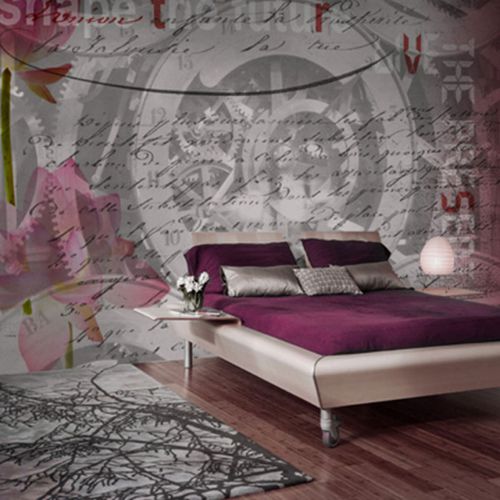 Papel de parede contemporâneo - MECANIC FLOWERS - Neodko - em tecido não tecido / vinílico / panorâmico