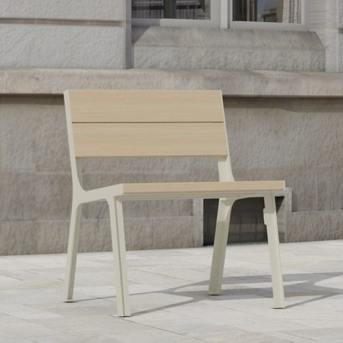 Cadeira contemporânea - cité Bois - Objets Publics - para ambiente externo / em madeira maciça / em abeto de Douglas