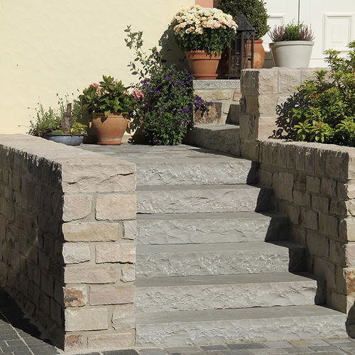 Degrau em pedra natural - KANDLA GRIS - Bauma-stone - em arenito / antiderrapante