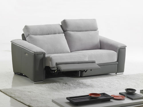Sofá contemporâneo - LUXOR - Very Sofa - em tecido / em couro / cinza