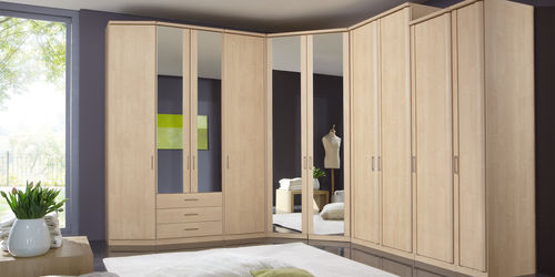 Guarda-roupa de canto - LUXOR 3+4 - Wiemann - contemporâneo / em madeira / com portas de abrir