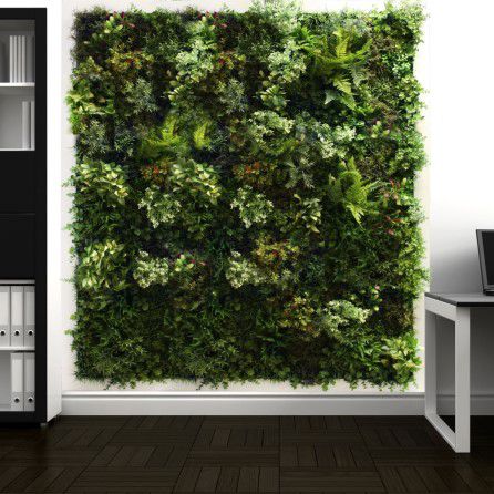 Parede verde estabilizada - FEATURE WALL - Livingreen design - em painel modular / natural / de folhagem densa