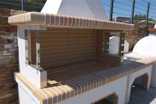 Churrasqueira a lenha - HARMONY - Akrolithos S.A. - em concreto