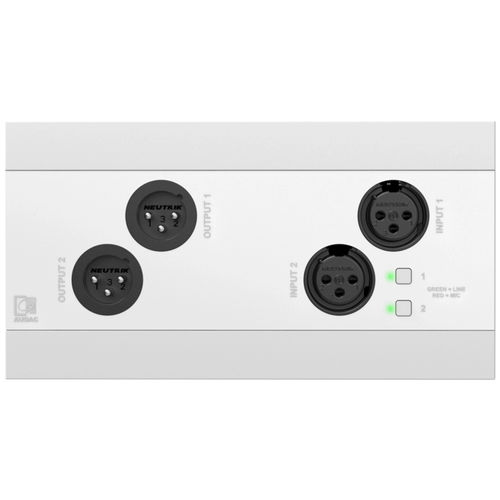 Tomada elétrica - NWP222 - Audac - de áudio / quádrupla / de parede