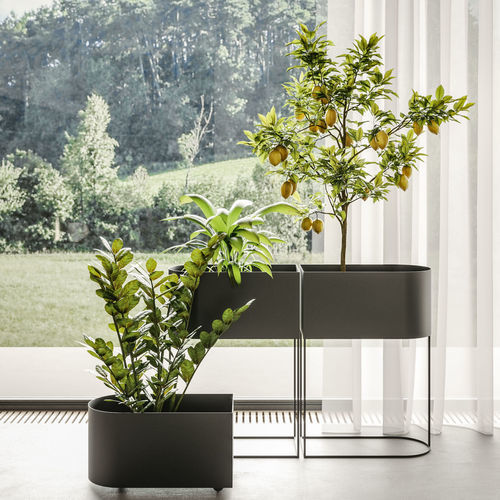 Floreira metálica - WINK - Ronda Design - retangular / linear / com rodas