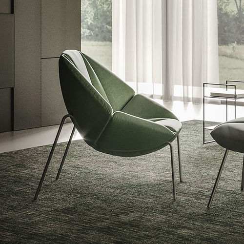 Poltrona de design original - MANTRA  - Ronda Design - em tecido / em couro / com apoio para pés