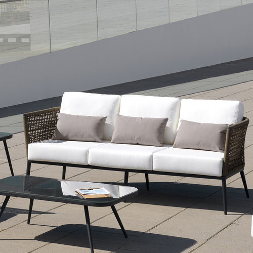 Sofá contemporâneo - ROMA - ARKIMUEBLE - de jardim / para pátio / em tecido