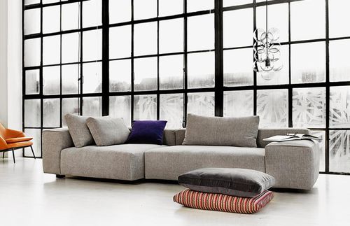 Sofá modular - RAFT - Wendelbo - contemporâneo / em tecido / em couro