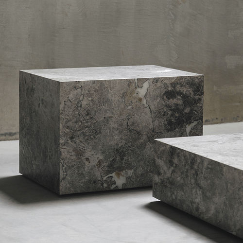 Mesa lateral contemporânea - EDGE H TUNDRA - MAAMI HOME - em mármore / com base em mármore / retangular