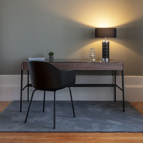 Mesa secretária contemporânea - BOUVET DESK SAHARA - MAAMI HOME - em nogueira / em aço laqueado