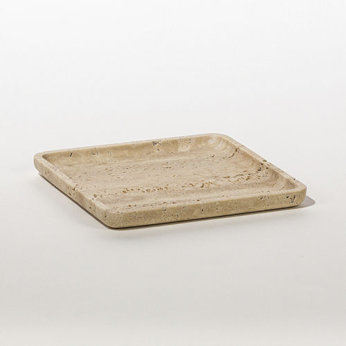 Porta-objetos em mármore - SQUARE PLATE TRAVERTINE - MAAMI HOME