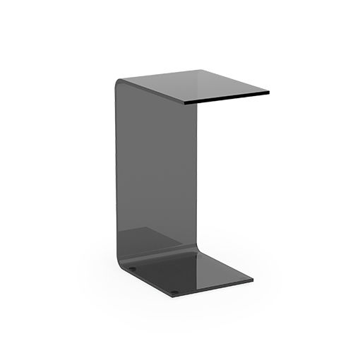 Mesa lateral contemporânea - EVA - AKANTE - de vidro curvo / com base em vidro curvo / retangular