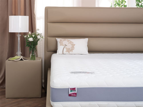Cabeceira para cama de casal - ZEUS - ISBIR - contemporânea / em tecido / em couro