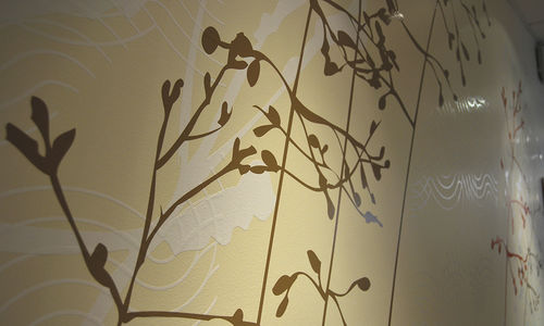 Adesivo decorativo natureza - RESIDENCE HÔTELIÈRE DOMITYS LANESTER - Atelier d'Art Osmoze - Design & décoration murale - para edifício de uso público / de sinalização