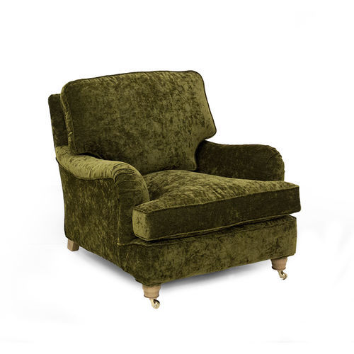 Poltrona contemporânea - Howard - Tarmeko LPD - em tecido / estofada / verde