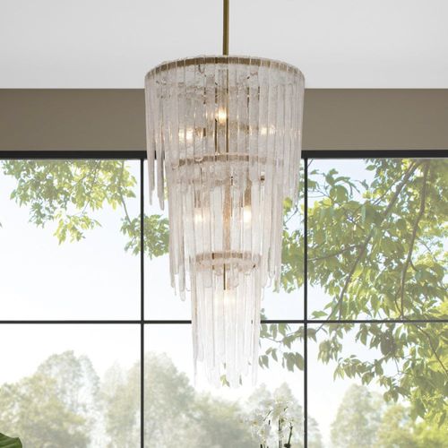 Lustre contemporâneo - RAINE - Arteriors Home - em vidro / em aço / em cascata