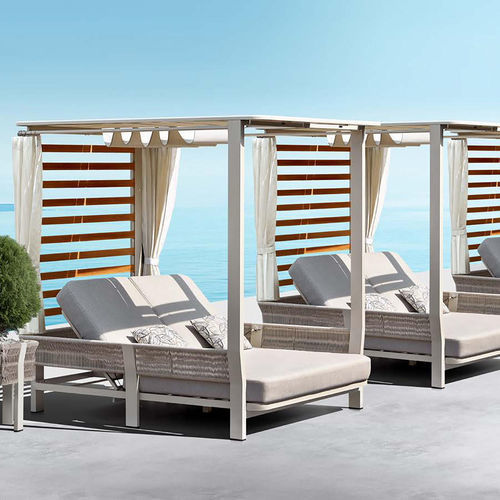 Cama de jardim com dossel - BORROMEO - Higold - de casal / contemporânea / reclinável