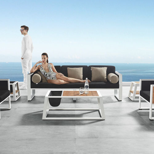 Sofá contemporâneo - YORK - Higold - para ambiente externo / em Sunbrella® / com braços