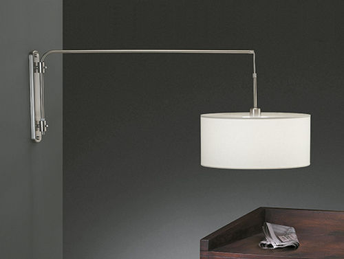 Arandela contemporânea - ARCO A - Luxcambra - para ambiente interno / em níquel / em algodão