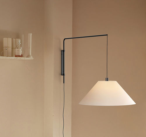Arandela contemporânea - CLASICA A ARCO - Luxcambra - para ambiente interno / em cartão / em madeira