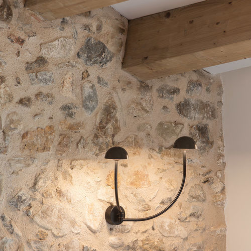 Arandela contemporânea - CHAMPIGNON A - Luxcambra - para ambiente interno / metálica / em latão