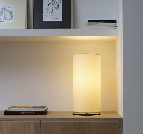 Luminária de mesa - TUB S - Luxcambra - metálica / em aço termolacado / em pergaminho