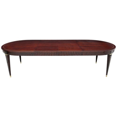 Mesa de jantar Art Déco - T023 - Cygal Art Deco GmbH & Co. KG - em palissandro / com base em madeira / oval
