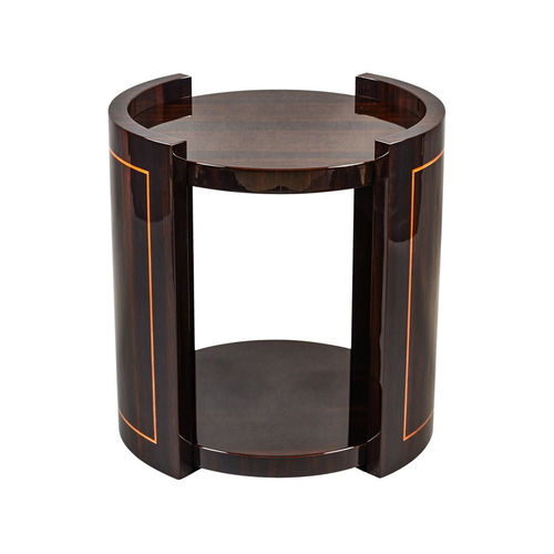 Mesa lateral Art Déco - BS063 - Cygal Art Deco GmbH & Co. KG - de madeira envernizada brilhante / em ébano de Macassar / com base em madeira envernizada