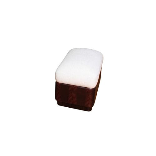 Puff Art Déco - S122H - Cygal Art Deco GmbH & Co. KG - em tecido / em couro / em wengé