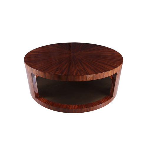 Mesa de centro Art Déco - CT033 - Cygal Art Deco GmbH & Co. KG - em palissandro / com base em madeira / redonda