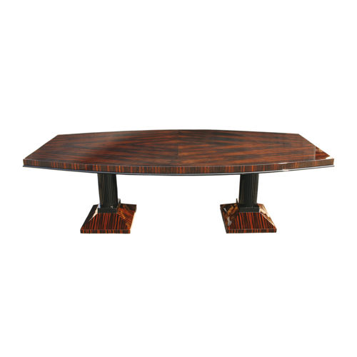 Mesa Art Déco - T003 - Cygal Art Deco GmbH & Co. KG - em ébano de Macassar / de madeira envernizada brilhante / com base em madeira envernizada