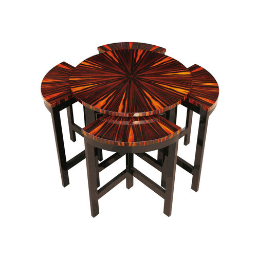 Mesa lateral Art Déco - CT011 - Cygal Art Deco GmbH & Co. KG - com folheado de madeira / de madeira envernizada brilhante / com base em madeira