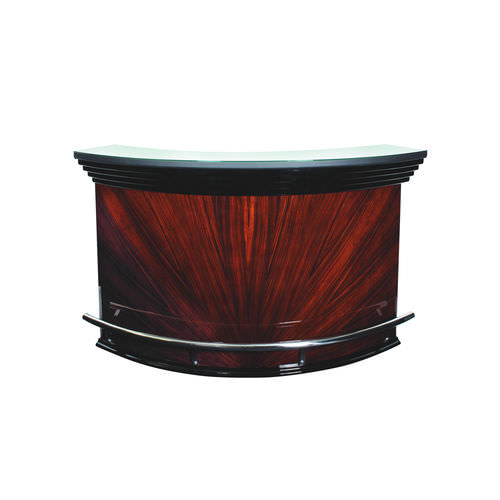 Balcão de recepção curvo - B002 - Cygal Art Deco GmbH & Co. KG - em palissandro / em vidro / em aço inoxidável