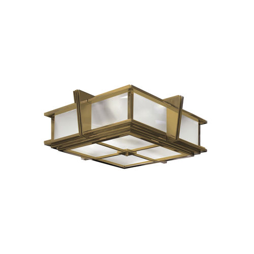 Plafon Art Déco - L002 - SKY II - Cygal Art Deco GmbH & Co. KG - quadrado / em vidro / em latão