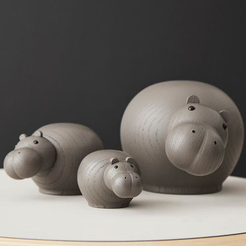 Escultura em carvalho - HIBO HIPPOPOTAMUS - WOUD