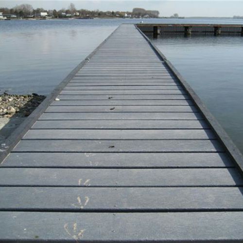 Pontão em plástico reciclado - Marine decking - Lankhorst - fixo