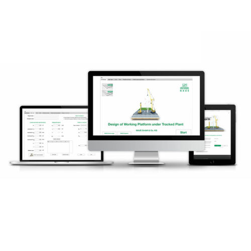Software de projetos - PLATFORM - NAUE - de cálculo geotécnico / para estrutura de concreto