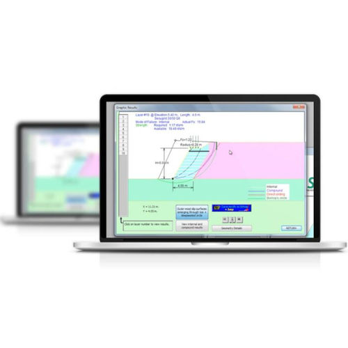 Software de cálculo geotécnico - SECUSLOPE - NAUE - para estrutura de concreto