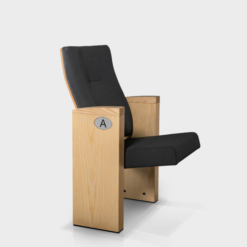 Cadeira de auditório contemporânea - Recto Boa - Jezet Seating - para ambiente interno / em tecido antichama / com base em madeira