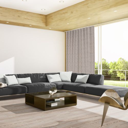 Tecido para cortinas - STYLE 1110 - ado goldkante - estampado / em poliéster / lavável