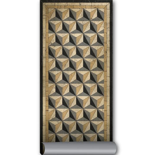 Tapete contemporâneo - WABI SABI BASB-AN - BEIJA FLOR - geométrico / vinílico / retangular