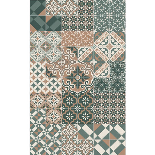 Tapete contemporâneo - ECLECTIC- E12 - BEIJA FLOR - estampado / vinílico / retangular