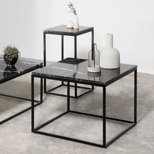 Mesa lateral contemporânea - TOPIC  - MASIS - com folheado de madeira / em MDF laqueado / em mármore