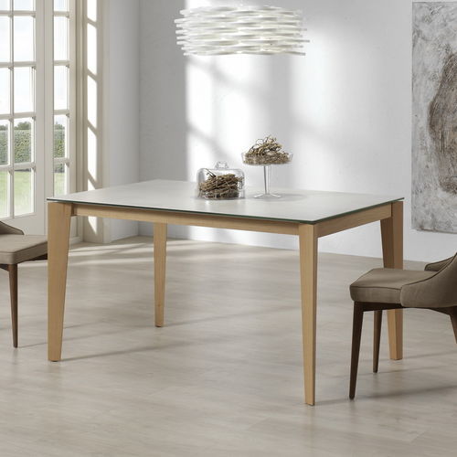 Mesa de jantar contemporânea - GEO - Indesan - em madeira / em vidro / em cerâmica