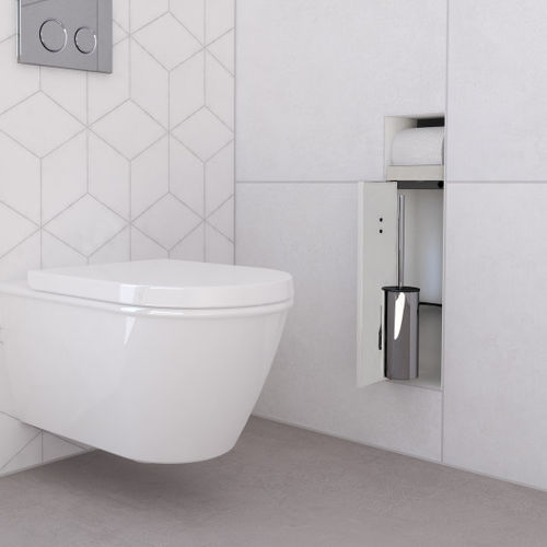 Porta-escova de banheiro em aço inoxidável - TCL-9-W - ESS Easy Drain - de embutir / para hotel