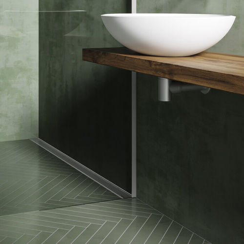 Ralo linear de chuveiro em aço inoxidável escovado - MODULO TAF HIGH - ESS Easy Drain